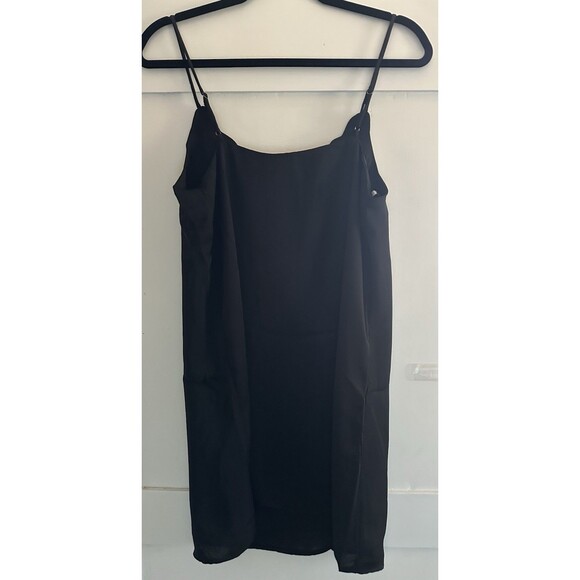 Altar’d State Womens Size M Black Slip Dress Scalloped Front Adjustable Straps - Picture 4 of 11